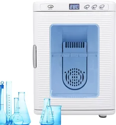 25L Scientific Incubator, Heating & Cooling Digital Incubator Laboratory, Precise Temperature Control from 10 to 60°C, White