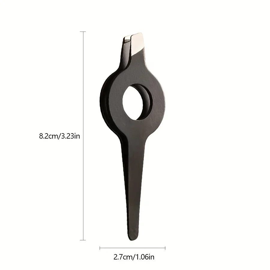 1 szt. Pęseta z ukośnymi końcówkami i pustym trzonkiem ze stali nierdzewnej do usuwania włosów z brwi i twarzy, dla kobiet i mężczyzn, ze stali nierdzewnej