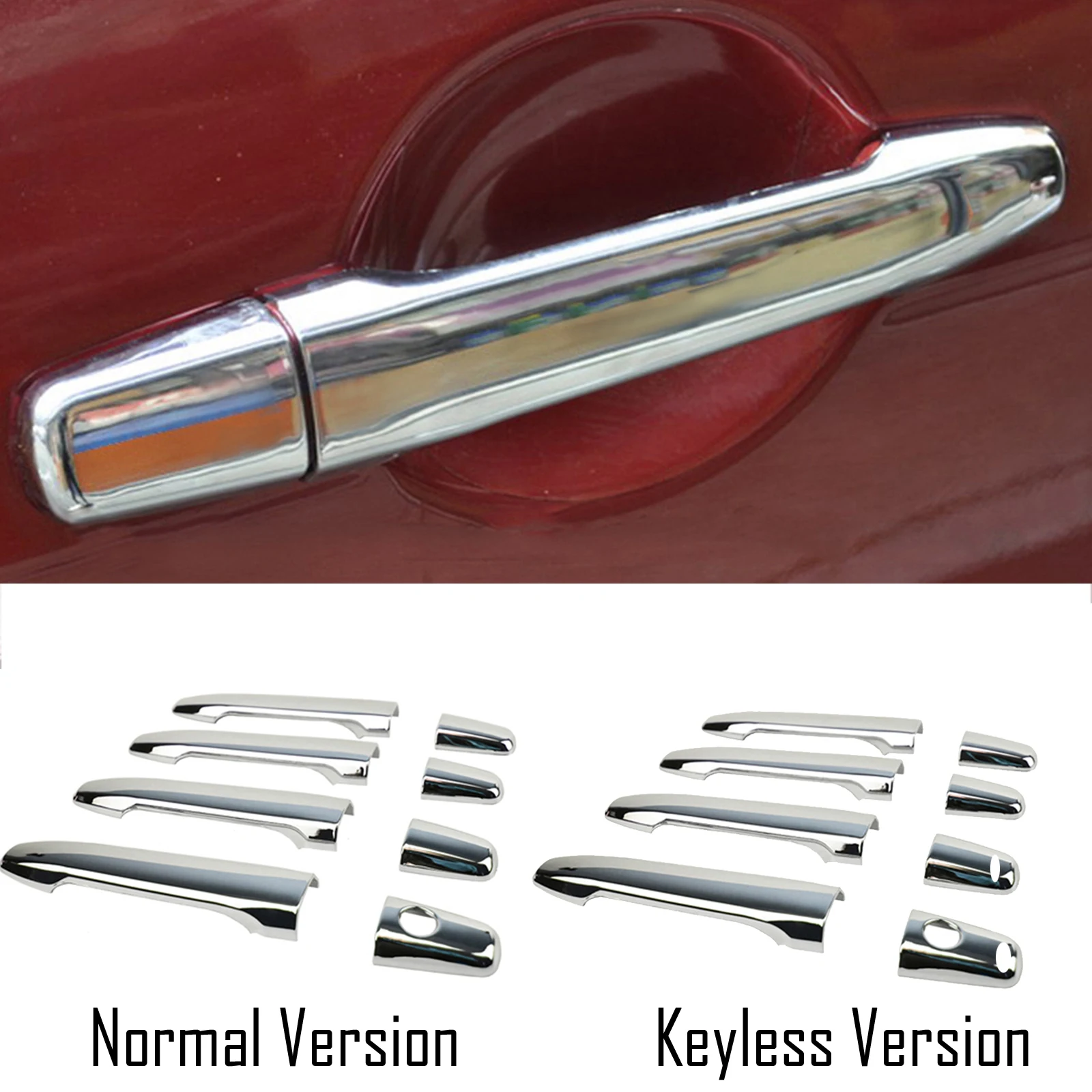 

For Mitsubishi ASX / Lancer / Outlander Sport / RVR Smart Key Chrome Door Handle Cover Bezel Protectiver Covers Trim Molding Car