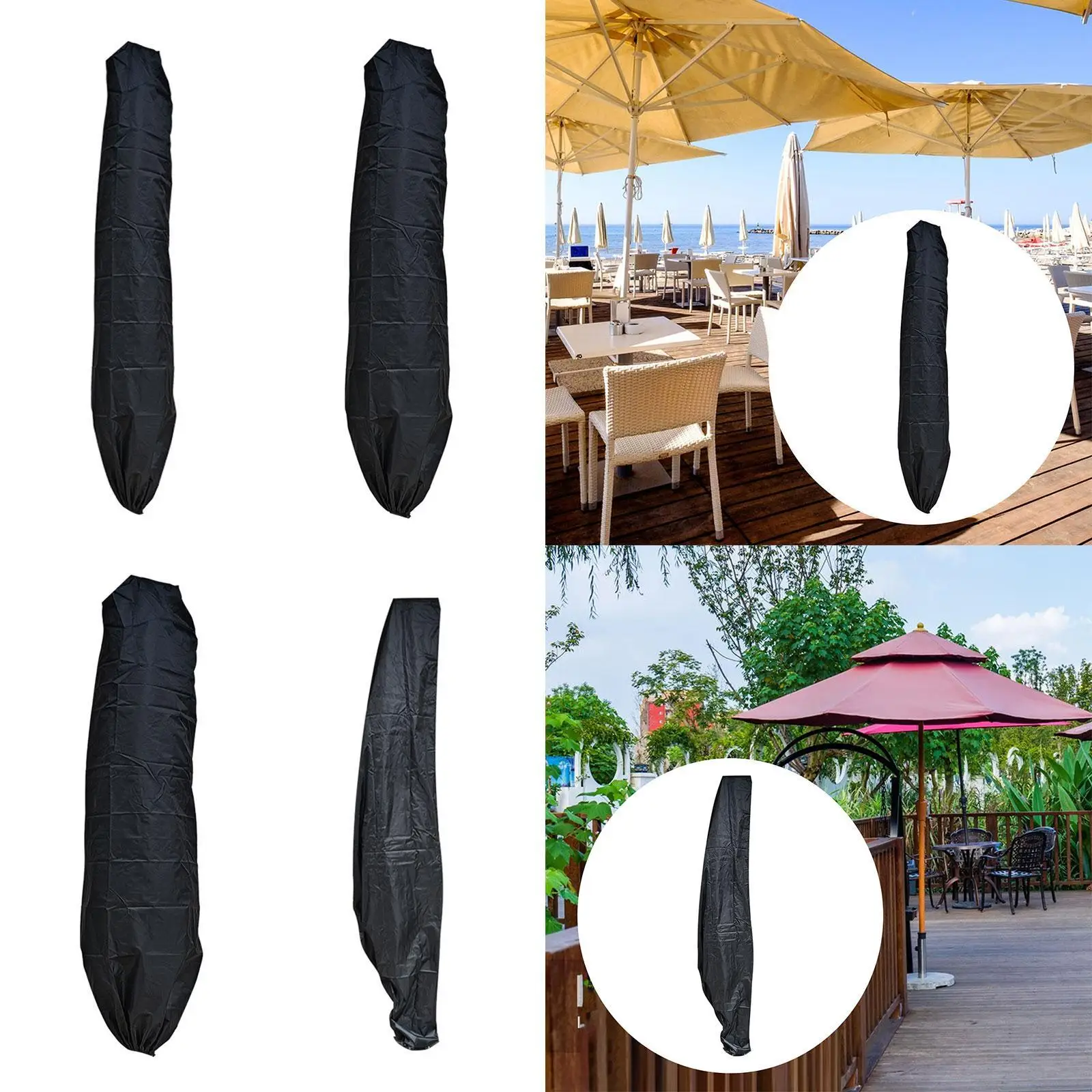 

Чехол для зонта для патио, универсальный солнцезащитный легкий водонепроницаемый аксессуар