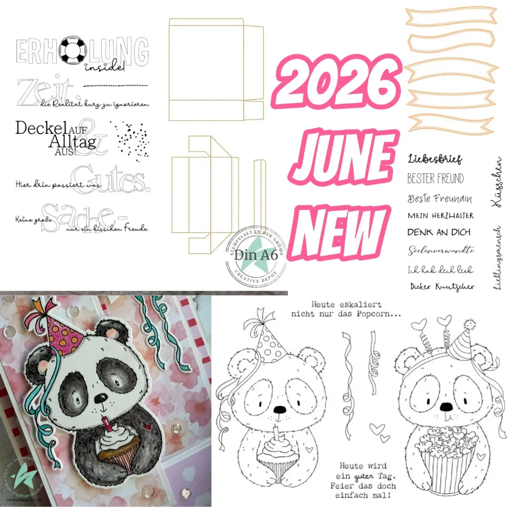 2026 Neue Cartoon-Panda-Blumen-Metall-Stanzformen für DIY-Scrapbooking, Bastelarbeiten, Fotoalbum-Vorlage, handgemachte Dekoration