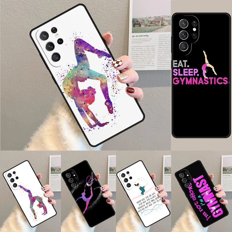 Love Gymnastics Silicone Phone Case For Samsung Galaxy note 10 pro S26 S25 S24 S23 S22 S21 Plus S25Ultra Capa Cover