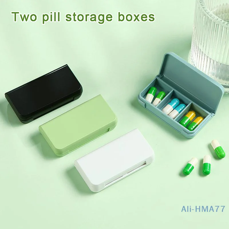 3 Grids Mini Pill Case Plastic Travel Medicine Box Cute Small Tablet Pill Storage Organizer Box Holder Container Dispenser Case