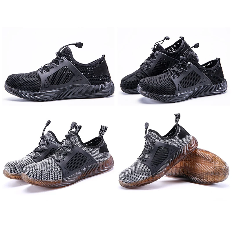 Work Sneakers Steel Toe Shoes Men Safety Shoes Puncture-Proof Work Shoes Boots Fashion Indestructible Footwear Security