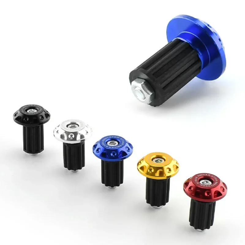 2pcs Handlebar End Cap Plug Motorcycle Handle Bar Caps Slider Motor Bike for Honda Yamaha Dirt Bike Accessories Black Red Silver
