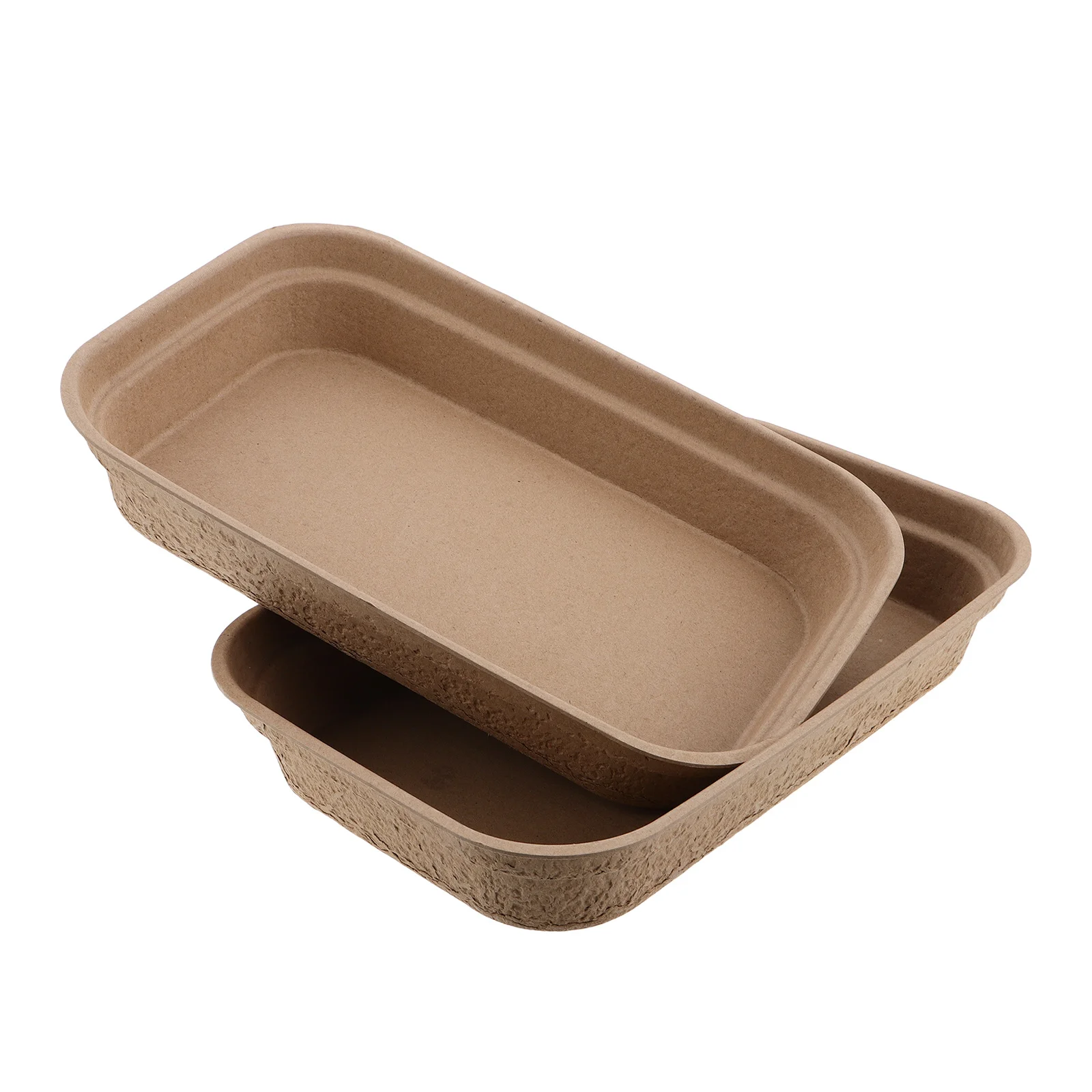 

2pcs Paper Pulp Cat Litter Box Large Capacity Lightweight Disposable Travel Toilet For Cats Kitten Hamster Rabbit Portable Pet