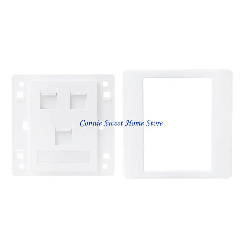 LXAF Rj45 Socket Modular 4 Port cat5e cat6 Keystone White Wall Face Plate