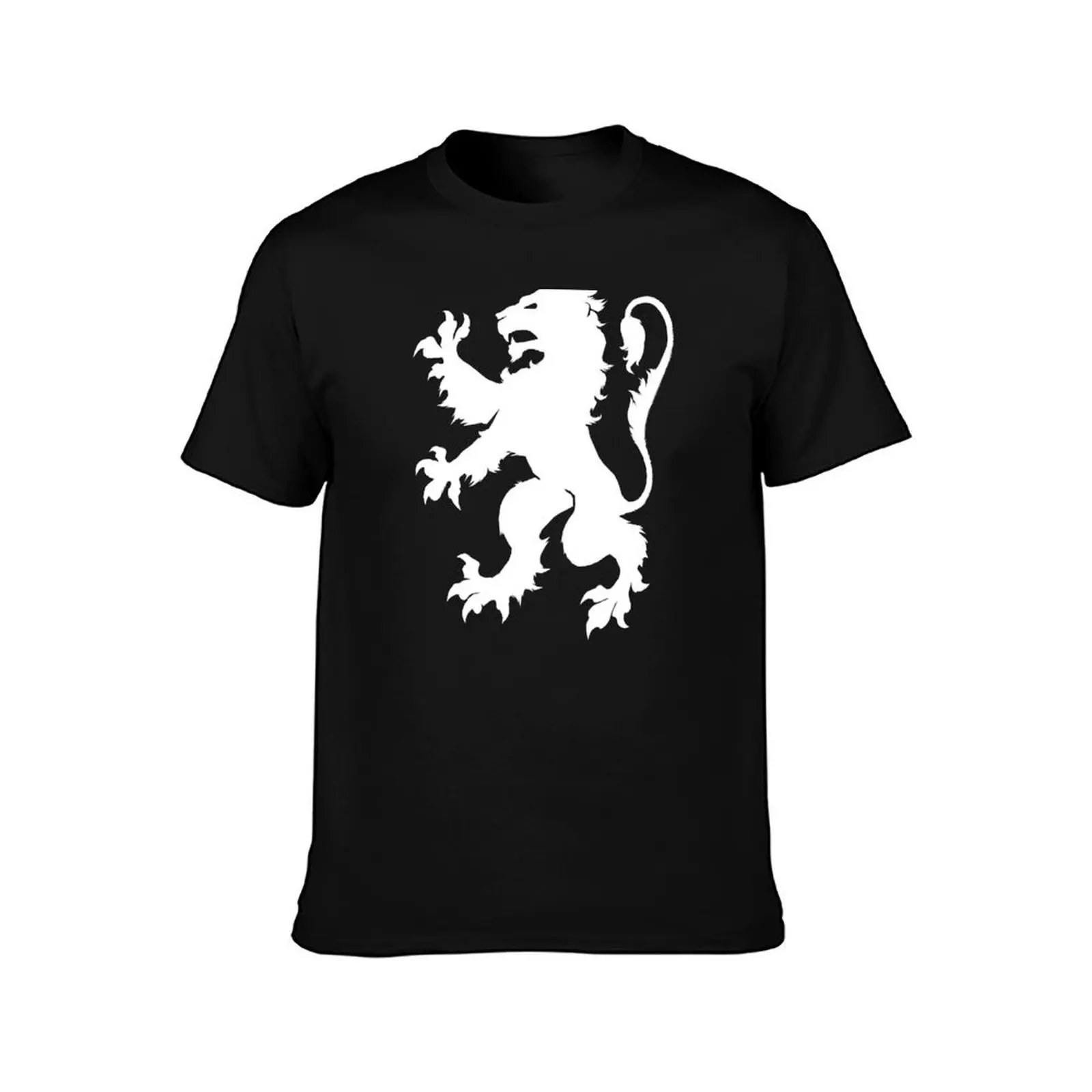 White Lion Rampant T-Shirt Big and Tall Solid Color T-Shirt