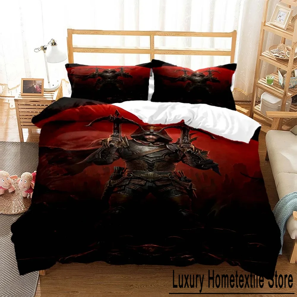 Game Diablo 2/3pcsBedding Set Boys Girls Twin Queen Size Duvet Cover Pillowcase Bed Kids Adult Fashion Home Textile Customizable