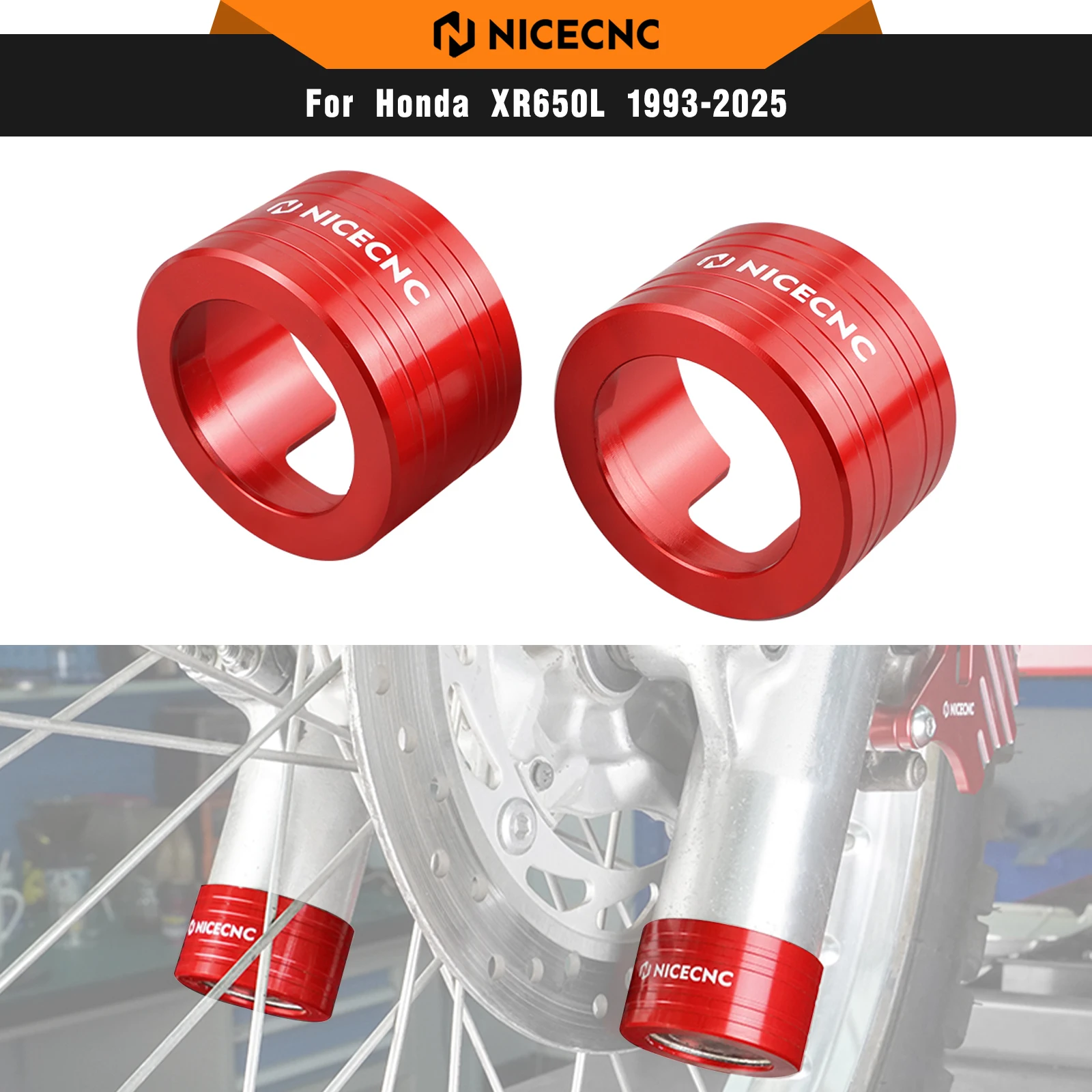 

NICECNC For Honda XR650L 1993-2025 XR600R 1993-2000 Motorcycle Front Fork Shoe Fork Lower Leg Guard XR 650L Accesssories