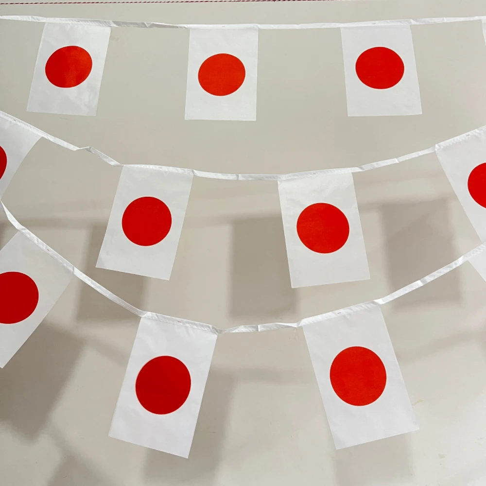 Czy 20Pcs/Lot Japan Bunting Flags 14X21Cm Pennant Japan String Banner Buntings Festival Party Holiday