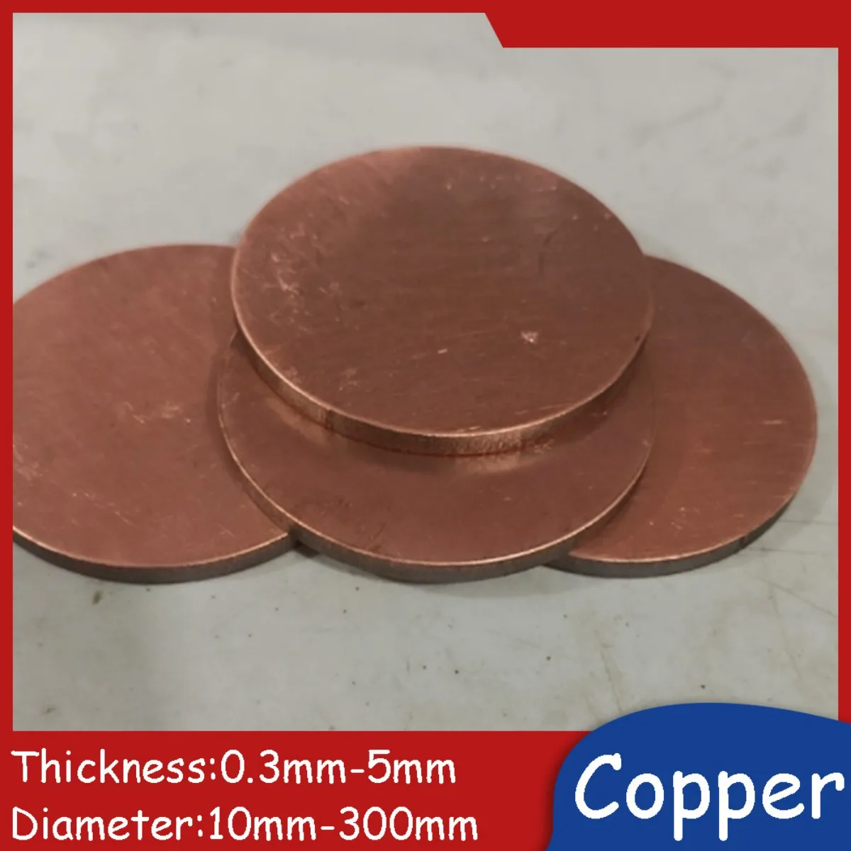 

Copper Round Plate Metal Disc Electrical & Thermal Conductivity 10mm-300mm Diameter Heat Sink Circular Sheets