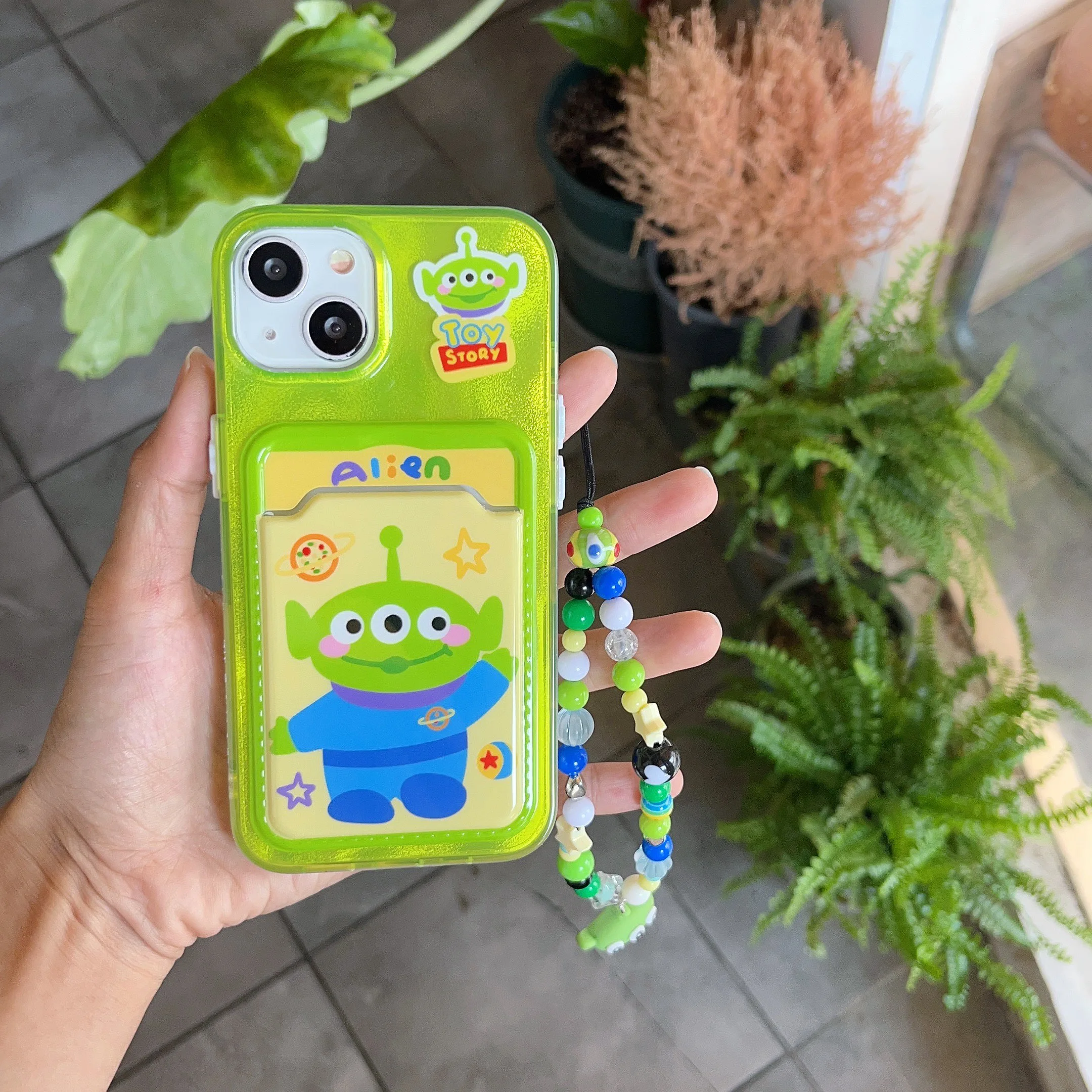 

SWEET Cool Kawaii Animation Cute Alien Toy Stor Holiday Gift Cartoon Phone Case For iPhone 13 14 15 Pro Max Anti-drop Case