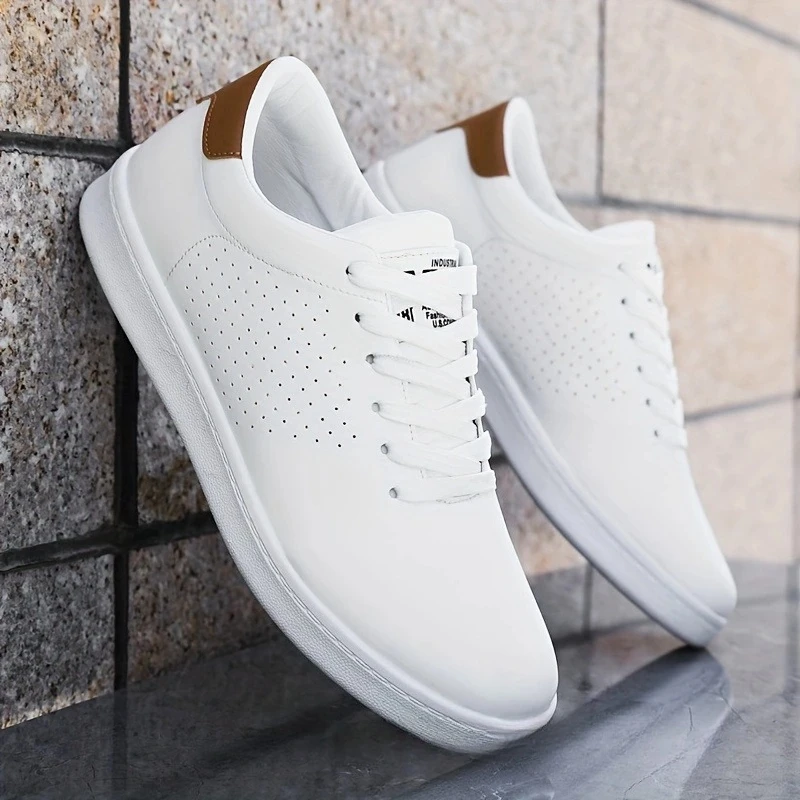 Men Classic White Leather Casual Shoes Autumn Men Casual Board Shoes Lightweight Outdoor Sport Sneakers For Men Masculino Hombre