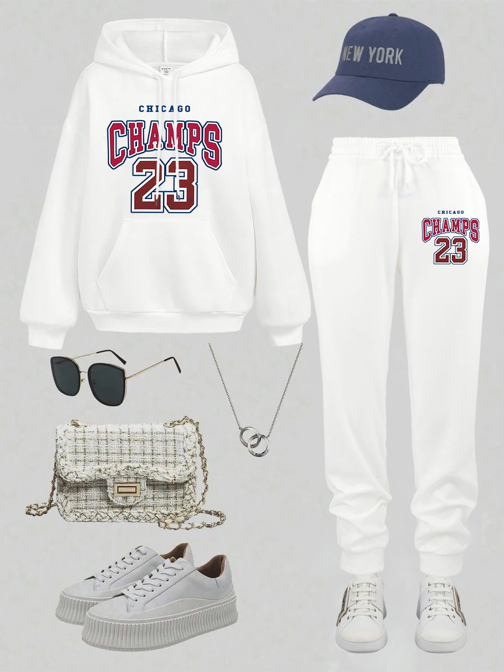 

Комплект из 2 предметов с капюшоном, женские спортивные штаны с принтом «Мистер США», осенние спортивные штаны с флисовыми карманами, толстовка, повседневная свободная одежда