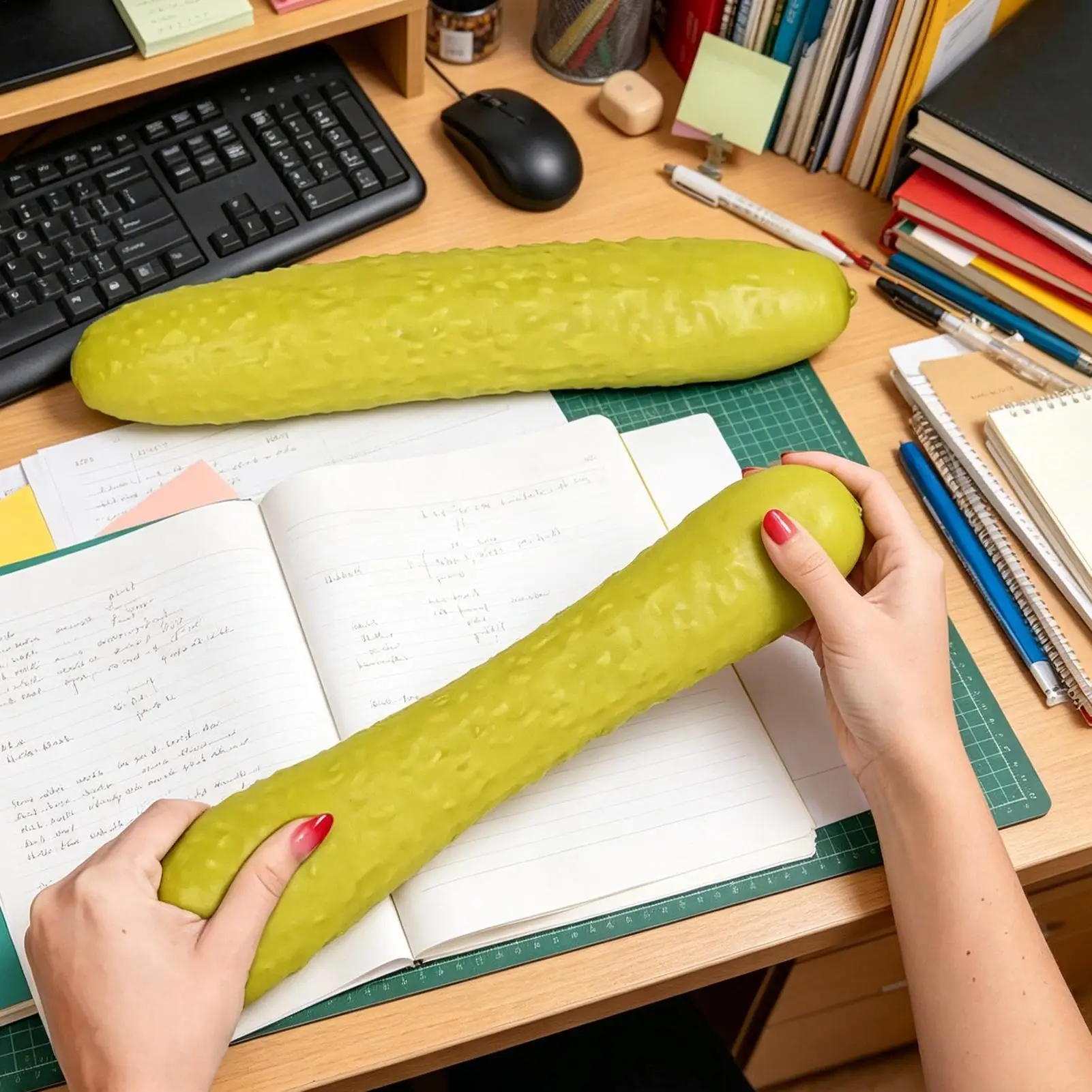 1PC Cucumber Shaped Squeezed Toy Creatively Gift For Kid Adult Sensory Playful Toy Realistic Interesting Decompression Toy