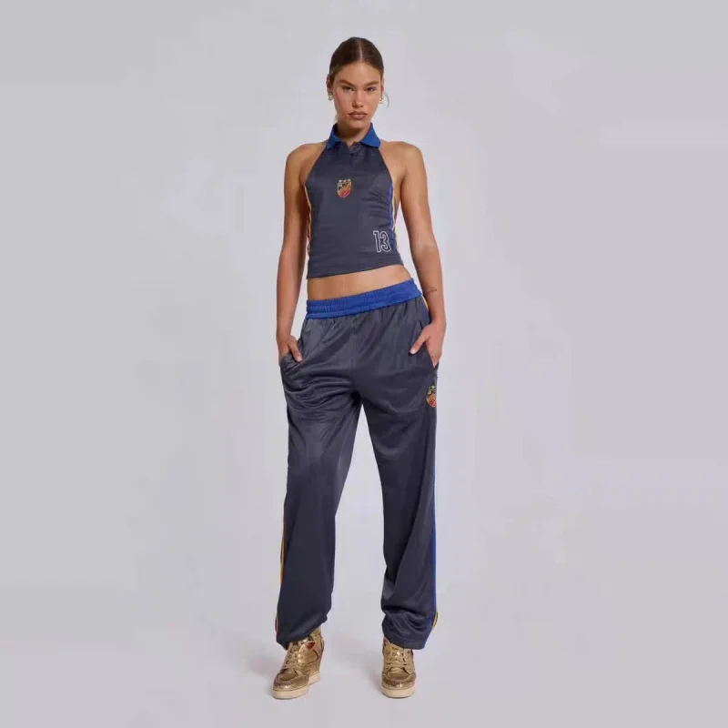 Комплект Jaded London Sports Fooall Sle Bal ter Ne irt и длинные брюки Faion для молодых женщин до 7 лет