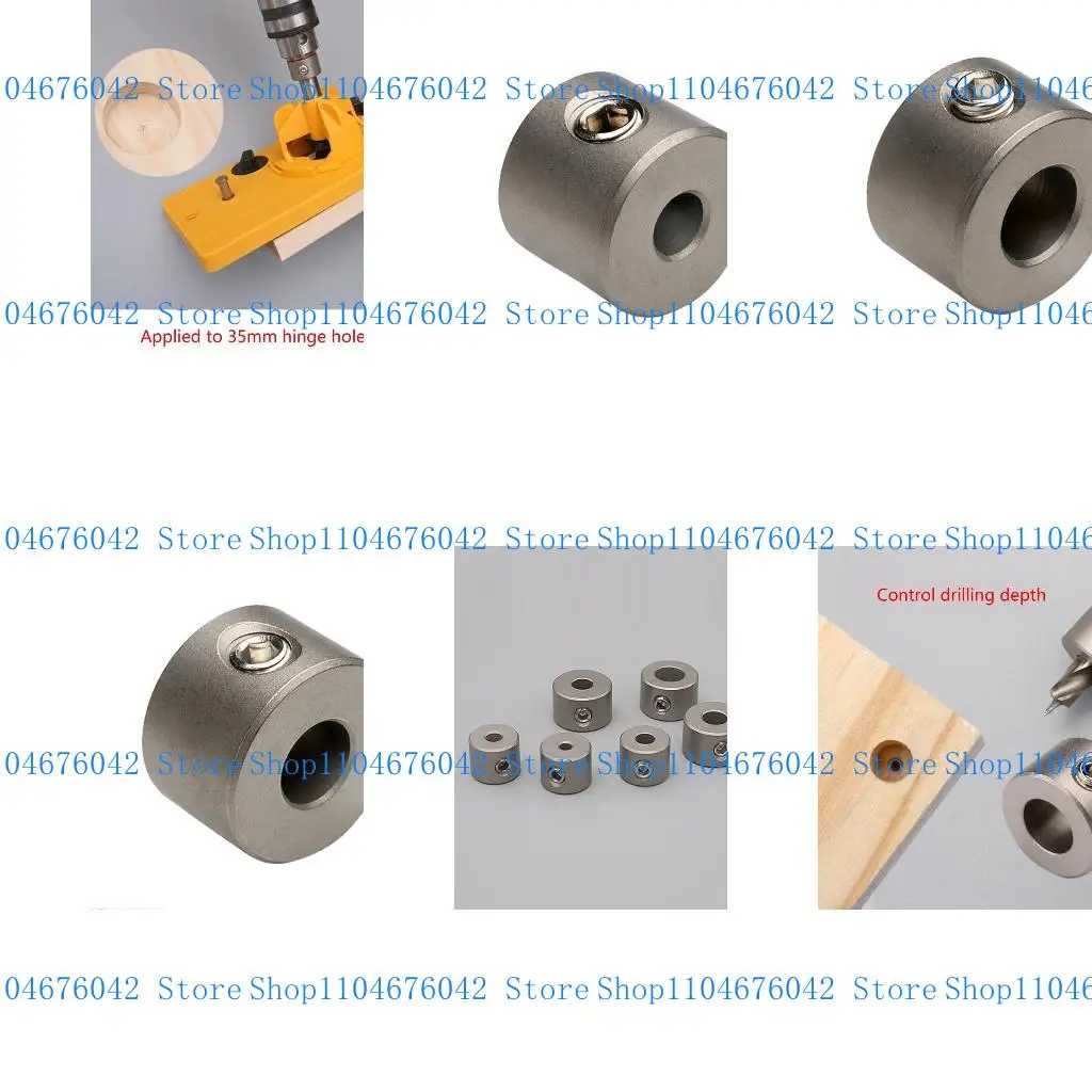 4-10Mm Cincin Batas Pengeboran Baja Tahan Karat Mata Bor Kedalaman Stop Kerah Multifungsi 3 In 1 Alat Pertukangan Lubang