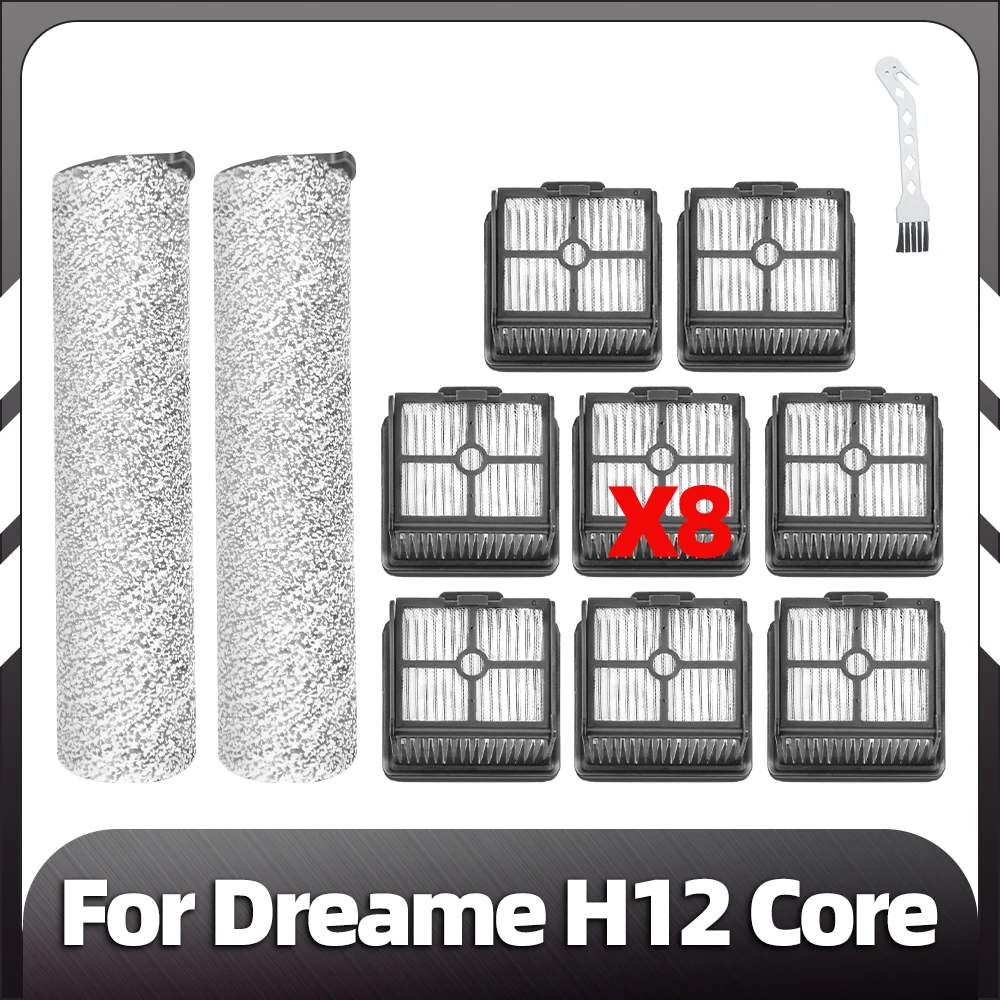 

Compatible for Dreame H12 Core Vacuum Replacement Roller Brush Filter Spare Parts Accessories