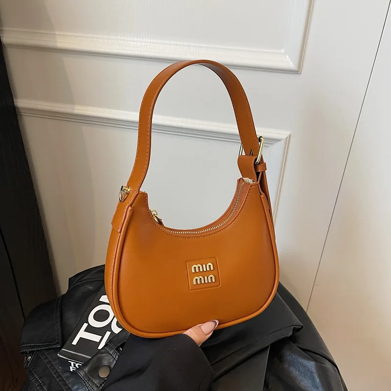 

Черная сумка через плечо под мышками для работы, универсальная сумка через плечо-бродяга, минималистичная сумка в форме полумесяца, осенняя повседневная сумка-слинг 2023 г.