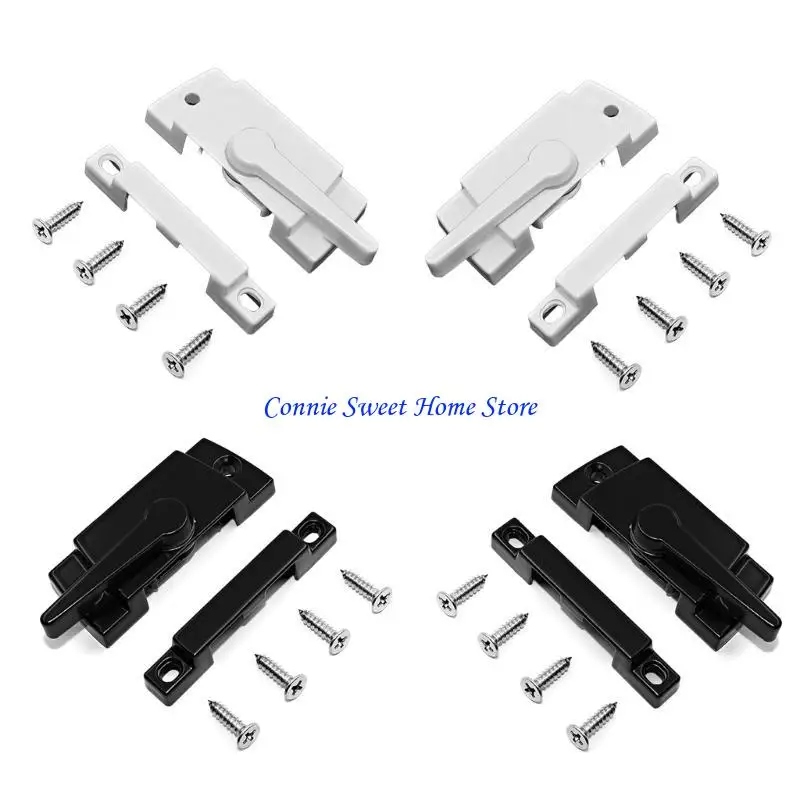 

LXAF Lock with Screws Zinc Alloy Sash Lock Sliding Window Lock Fittings for Vertical and Horizontal Sliding Window