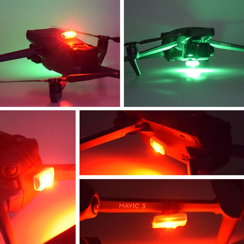 Drone Stobe Light Compatible with Mini 3 Pro Inspire 2 Pro etc for Drone 6KM Visible  Mini Drone Head Tail Lamp