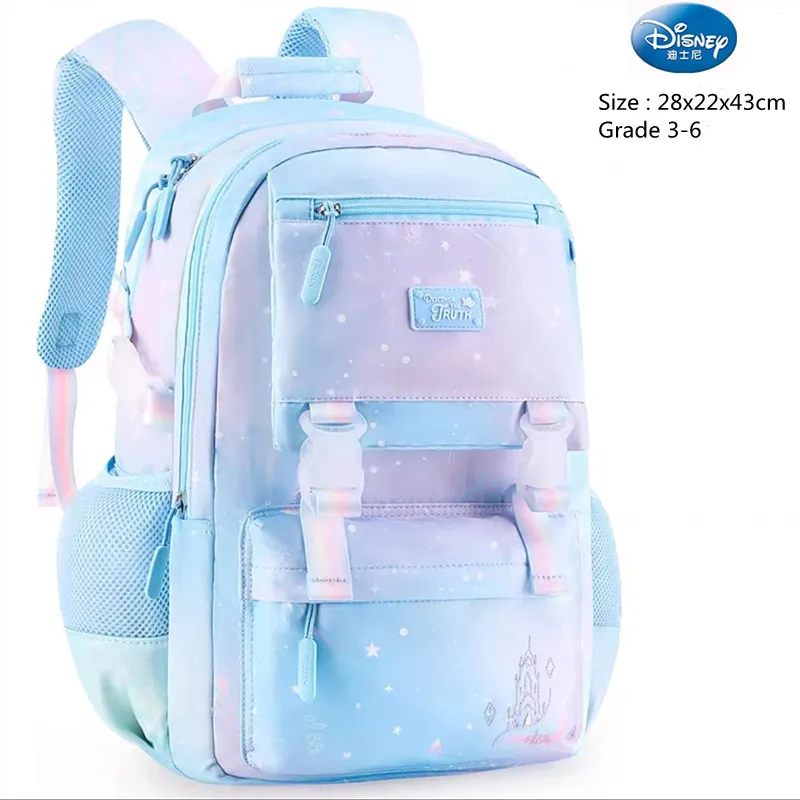 Disney Frozen School Bags For Girls Elsa Sofia Primary Middle Student Shoulder Orthopedic Backpack Large Capacity Light Mochilas