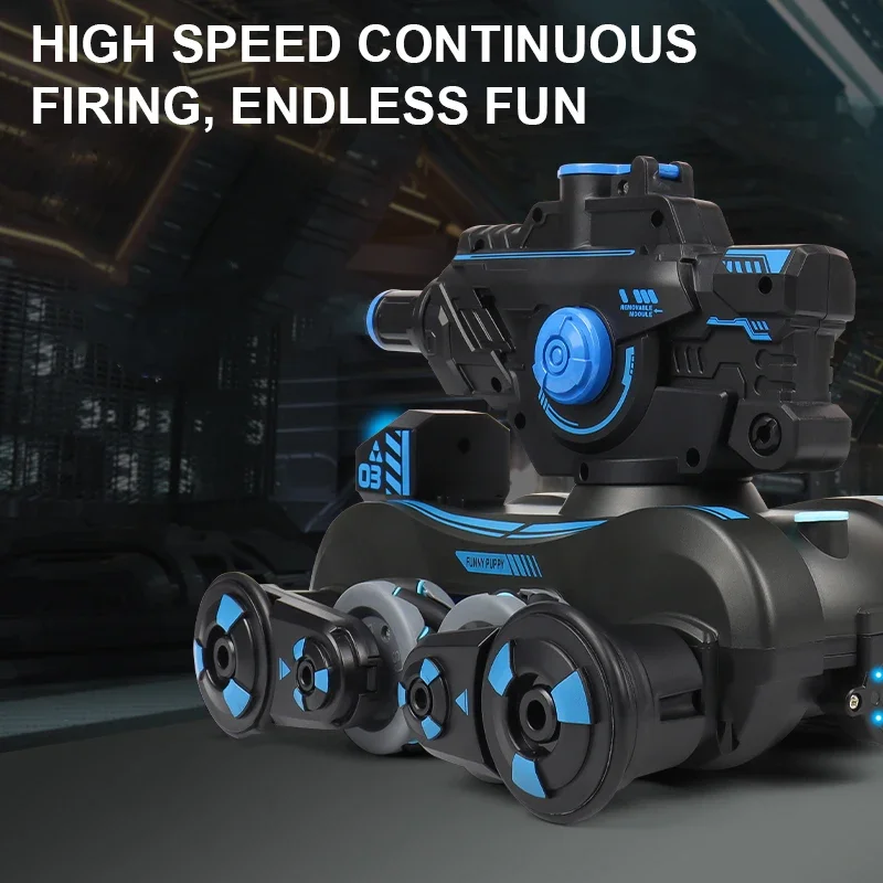 RC Tank Cars with Remote Control Tanks Shooting Games 2.4G 4WD Radio Controlled Gesture Sensing Robot Dog Spray Children Toys