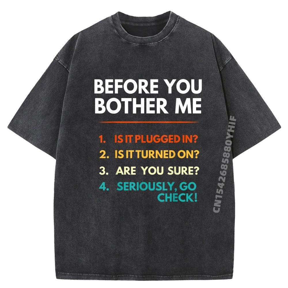 

It Support Checklist Office Computer Helpdesk Tech Guy Blank T Shirt 100% Cotton Female Breathable Washed T-Shirt