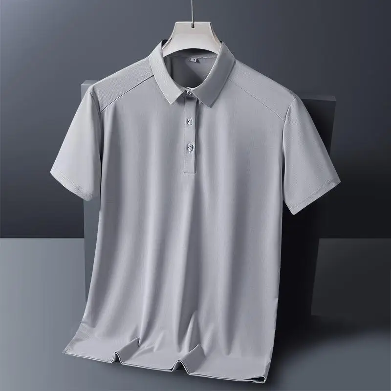 Polo Shirt Men Plus Size 9XL 150kg Korean Loose Shirt Polos Collar Short Sleeve Tee Man Casual Formal Big Size Oversized Tops