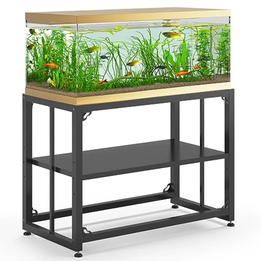 

Fish Tank Stand 40 Gallon, Metal Aquarium Stand 36.5" L x 18.5" W*29.5"H, Double-Layer Storage Design, Suitable for Home and Of