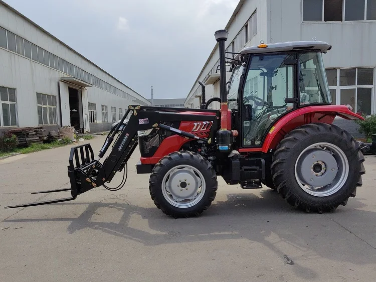 Trator multiuso DC 504 50HP 4WD com componentes de núcleo de tração nas quatro rodas de 50 cavalos de potência, incluindo pá dianteira do motor