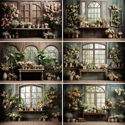 Happy Easter Backdrop Photography Spring Bunny Eggs Flowers Garden Baby Portrait Photocall Background for Photo Studio Banner