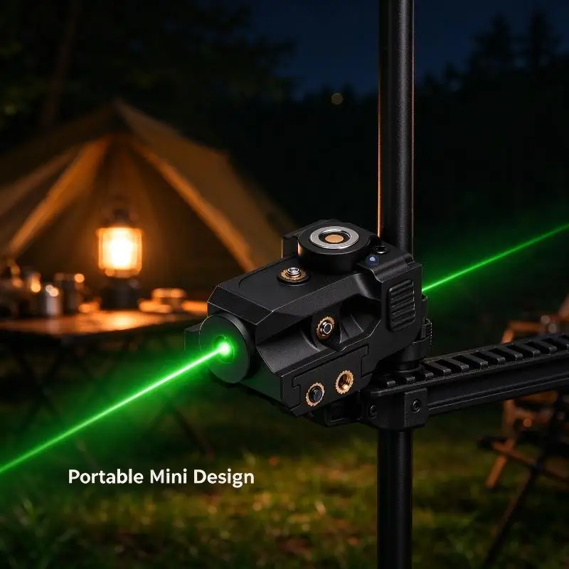 Compact Mini Red Green Laser Sight Magnetic Rechargeable 20mm Rail Slot Fixed Outdoor Optical Dot Locating Instrument