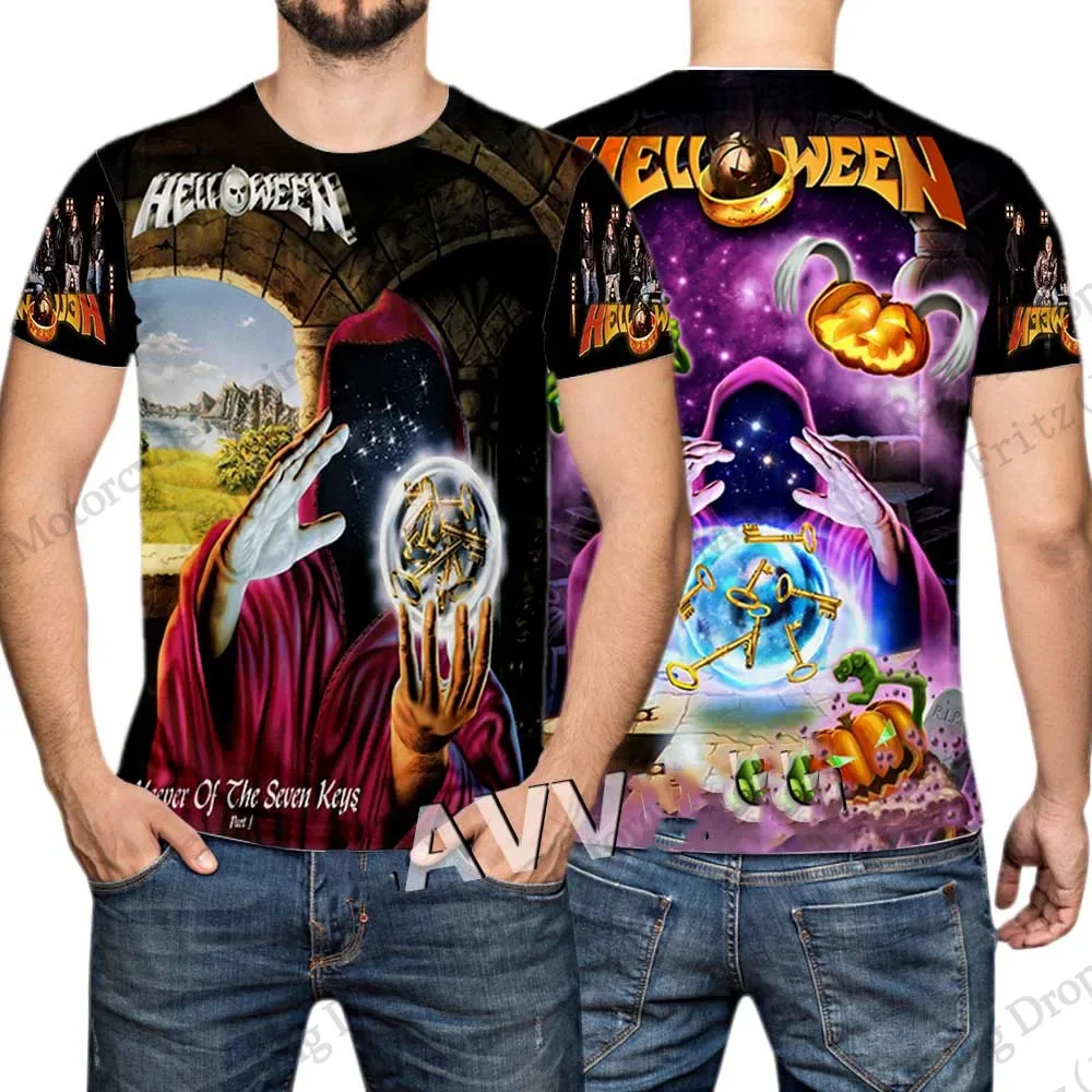 

Vintage Men's T-shirt Rock Halloween Band 3d Print T-shirt Men Women Fashion Short Sleeve Oversized Tops Tees Kids/Men Clothing