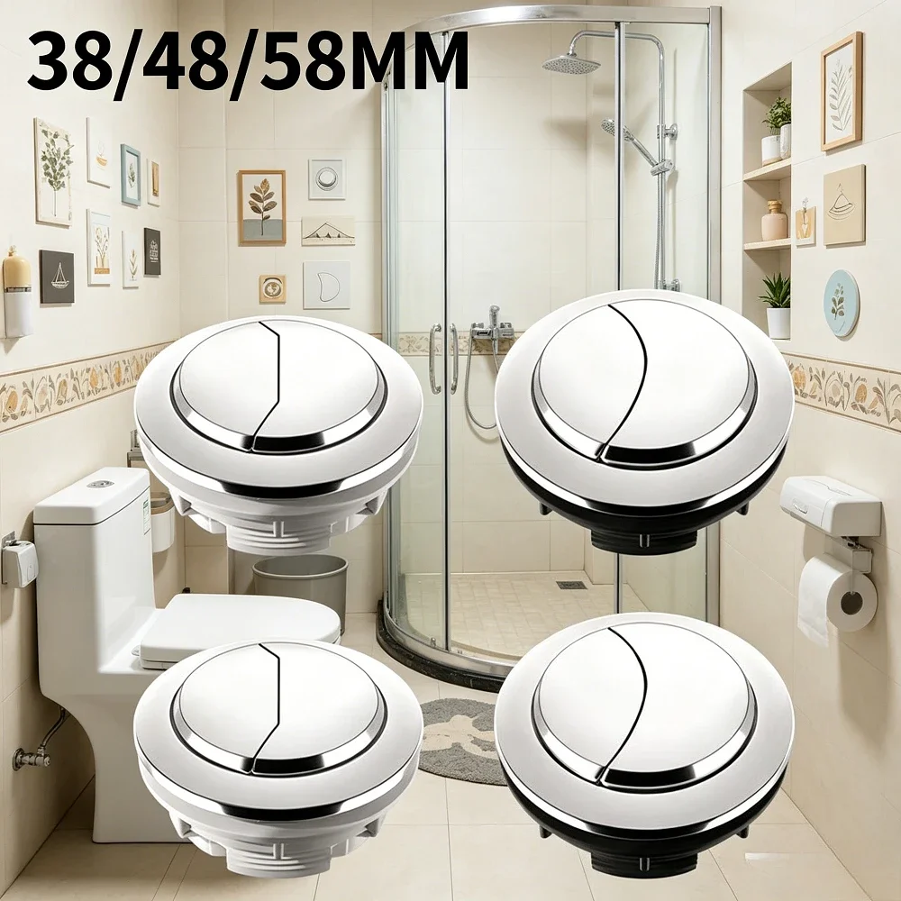 1Pcs Round Dual Push Toilet Buttons 38/48/58mm Universal Flush Valve Replacement Repair Parts for Household Bathroom Closestool