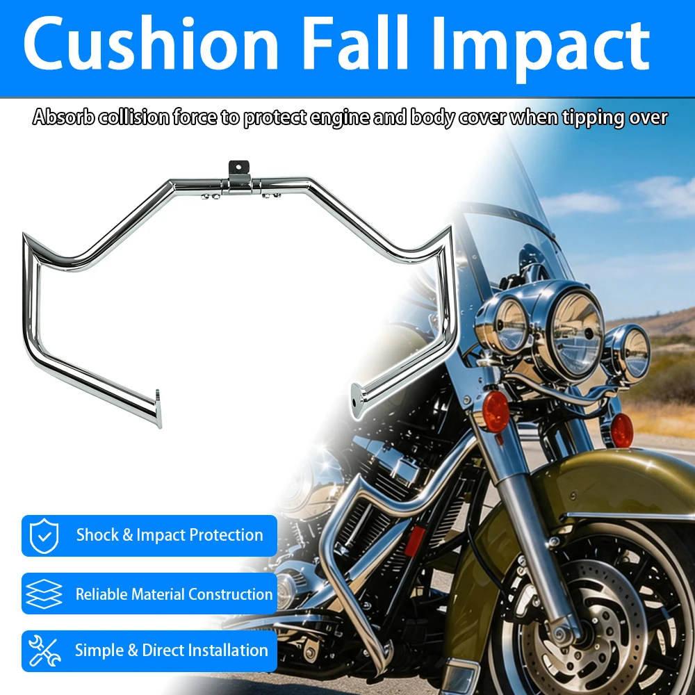 

Motorcycle Accessories Chrome Highway Engine Guard Crash Bar For Harley Touring Street Glide Road King Road Glide 1997 - 2008
