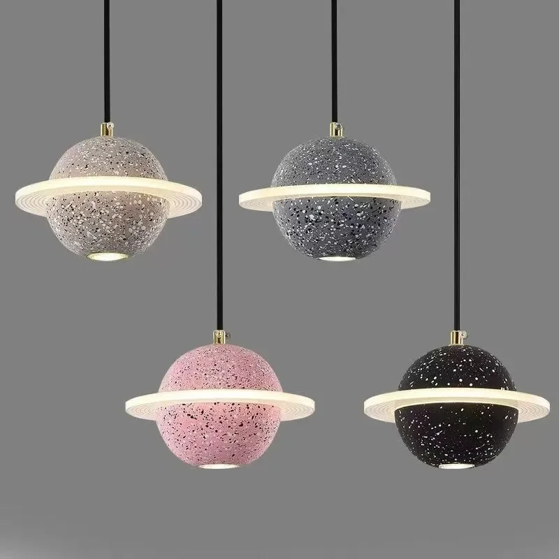 LOFT Nordic Cement Star Pendant Lights Creative Personality Guest Restaurant Bar Staircase Bedside Bedroom Planet Chandelier