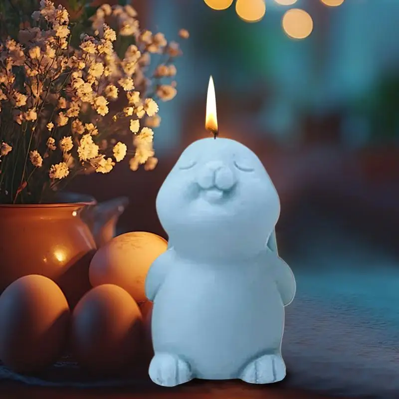 

Формы для кроликов из смолы, форма для пасхального кролика, очаровательная пасхальная форма для ароматерапии, гипсовая форма для свечей, воска, легко освобождается