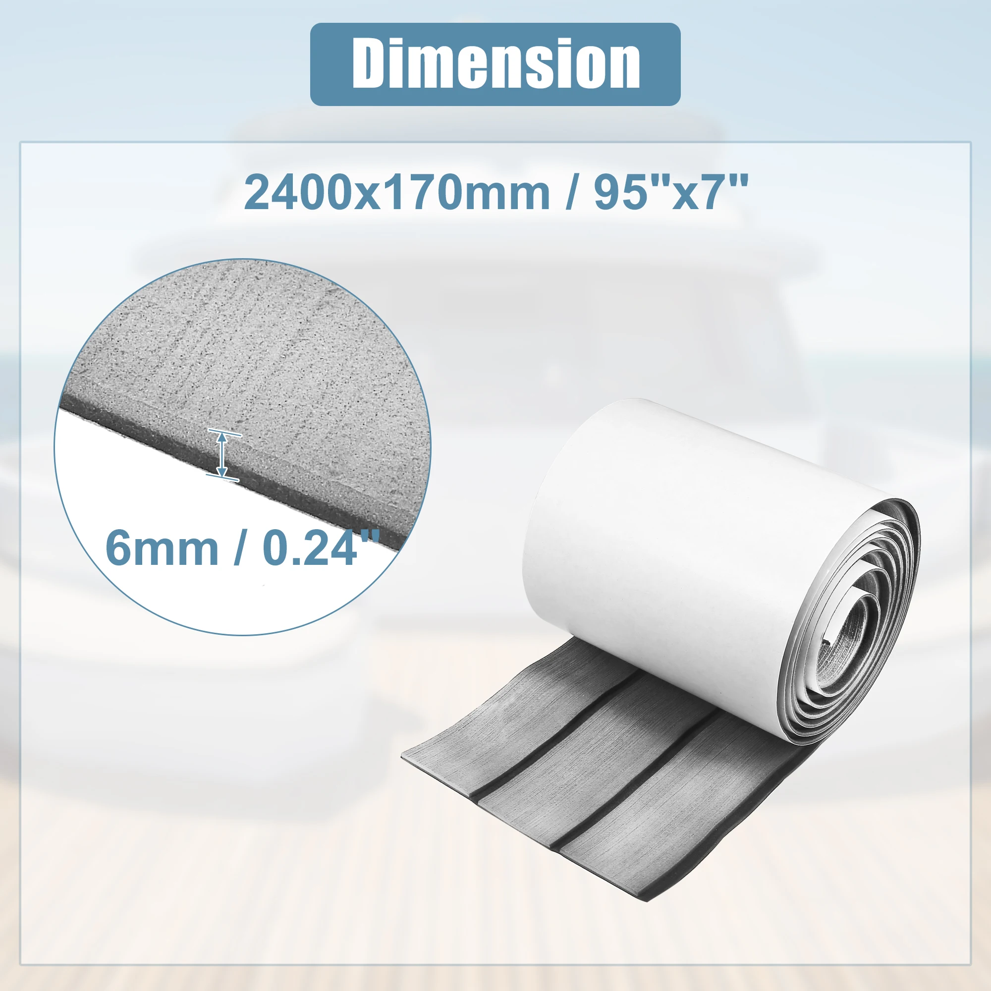NONE X autohaux eva faux teak decking blatt matte rutsch fest selbst klebend für boot yacht marine rv boden teppich 2400x57mm x mm 3
