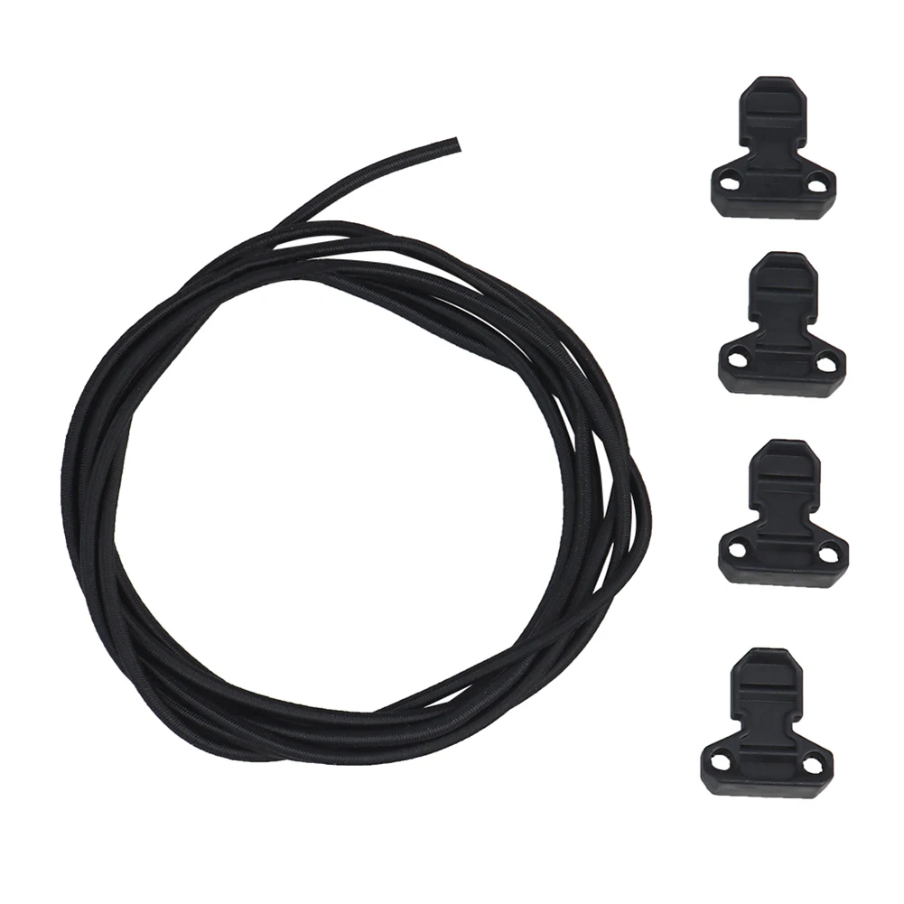 4 pezzi borsa corda elastica fibbia di sicurezza cavo ammortizzatore regolabile fermo linguetta di trazione tiraggio rapido cinghia di ritenzione elastica accessori