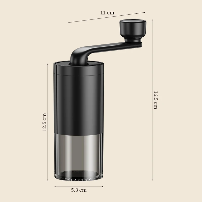 1pc Manual Coffee Grinder Portable Grinder Home Outdoors Travel Hand Crank Coffee Grinder Adjustable Bean Grinder