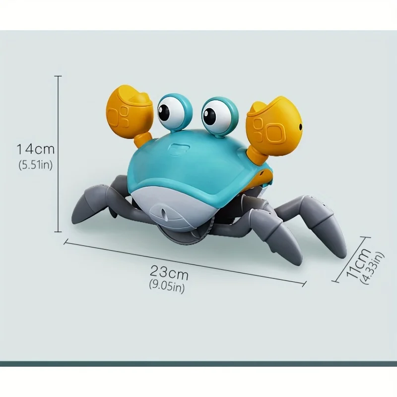 Dancing Run Away Crab Glow Electric Cute Music Toy An Auto Sensing Obstacle Avoidance Toy Perfect Gift With Charging Music Gifts