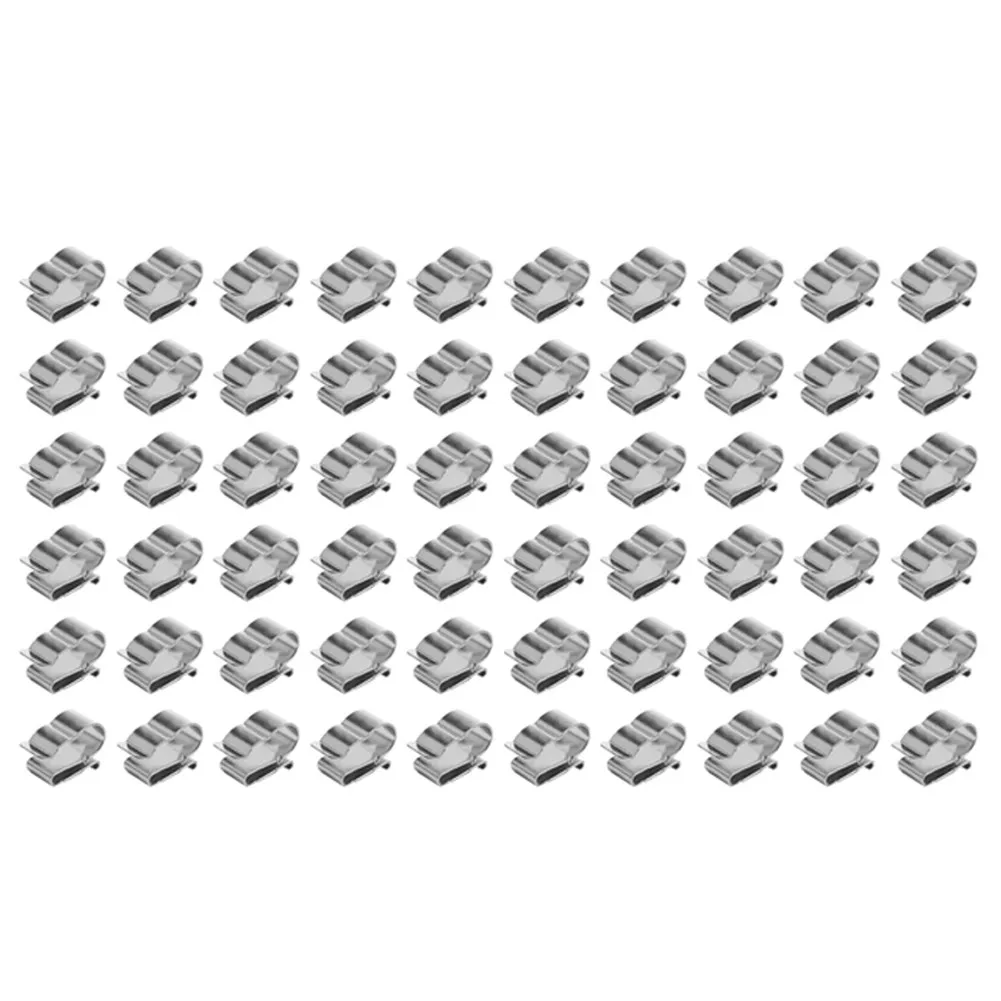 60Pcs Stainless Steel PV Clip for Photovoltaic Cable Fixing in High Wind Coastal and Industrial Solar Installations