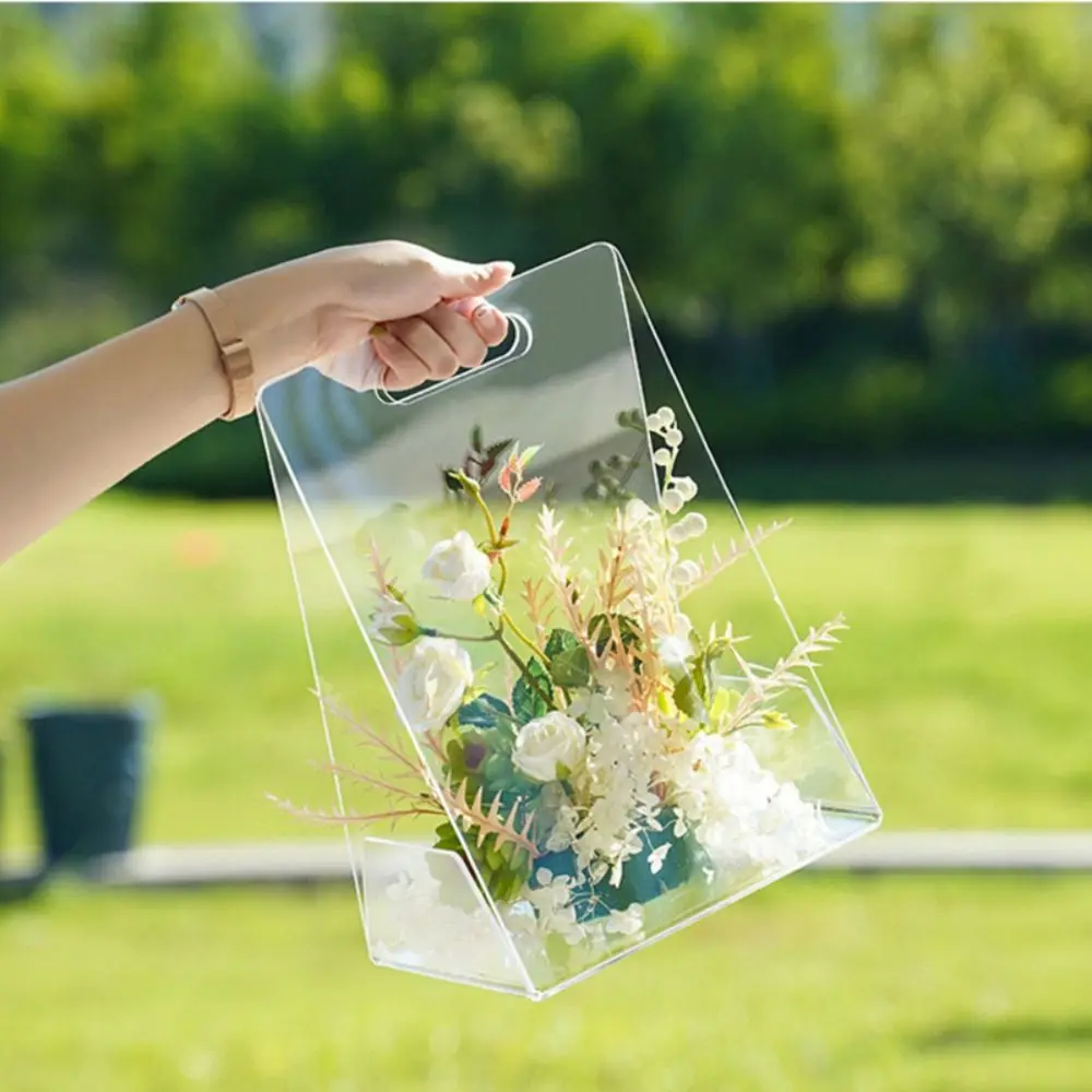 Creative Crylic Flower Box Simple Fresh Flowers Flower Bag Gift Photo Props Flower Arrangement Box