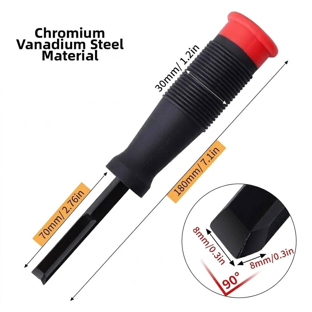Woodworking Square Tool with Ergonomic Non Slip Handle and Solid Metal Strike Cap for Repeated Striking Precision Tasks
