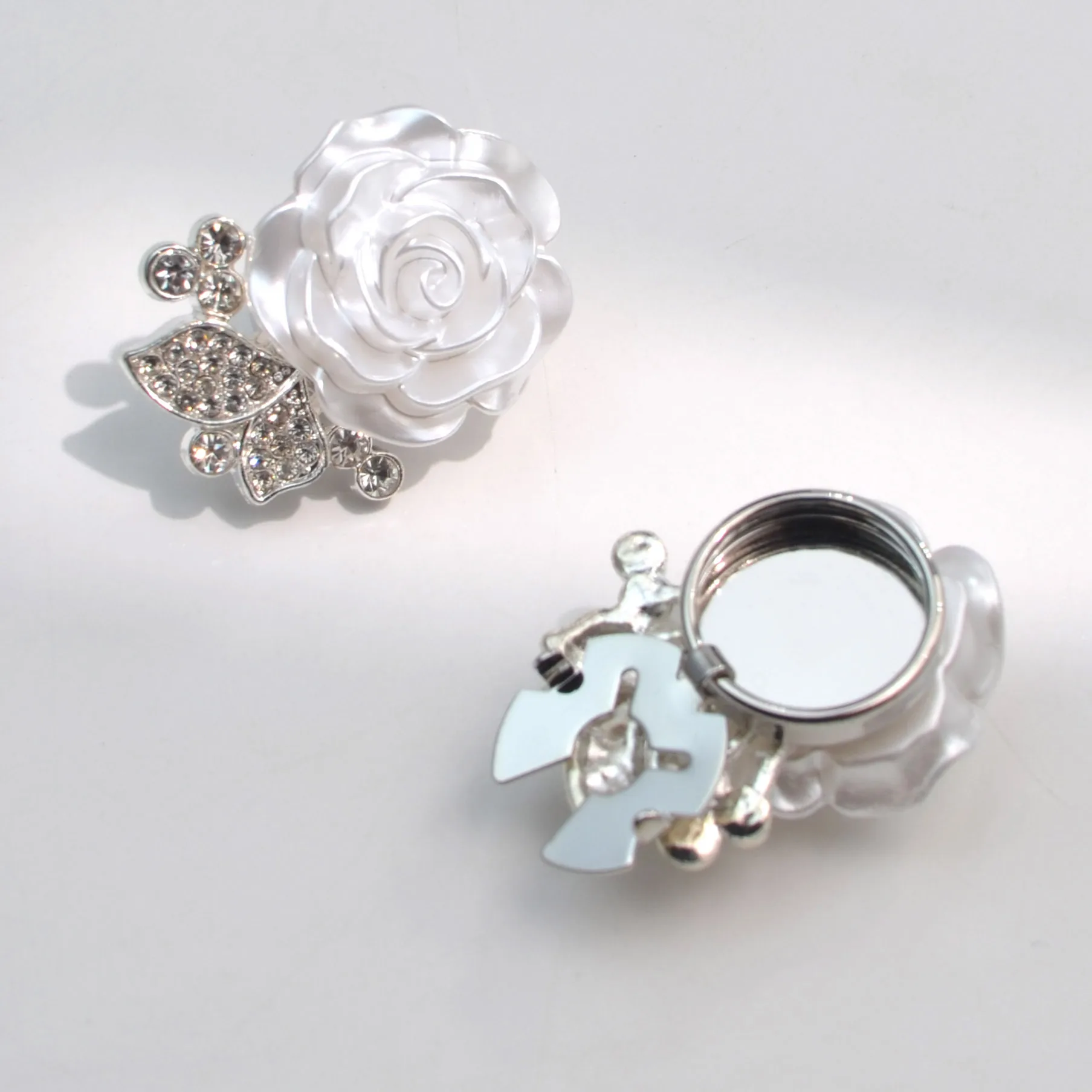 Modeknoopjes met strass steentjes, schildpadvormige knoopclips, decoratieve accessoires, glanzende kristallen knoopbedekking