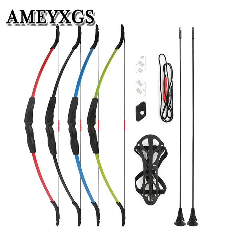 

Archery Recurve Bow and Arrows Set 8-15lbs Youth Beginners Bow with Suckers Arrow Arm Guard Target Shooting Accessories Gift