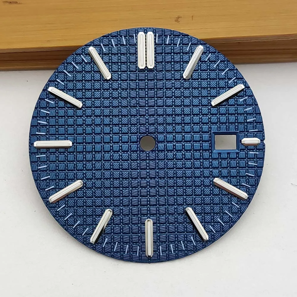 31.8 mm aseptic dial for mechanical watches with NH35 calibre cases Silver-white hour-marker dial and rose gold hour-marker dial