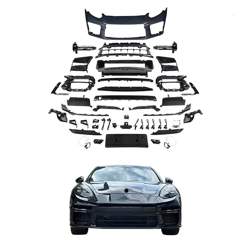 

For Panamera 2014-2016 Car Upgrade 2025 976 970 Turbo Front Bumper Assembly Body Kit Including Bumper Lights but Not Headlights
